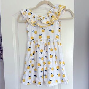 Janie and Jack Lemon Print Kids Dress